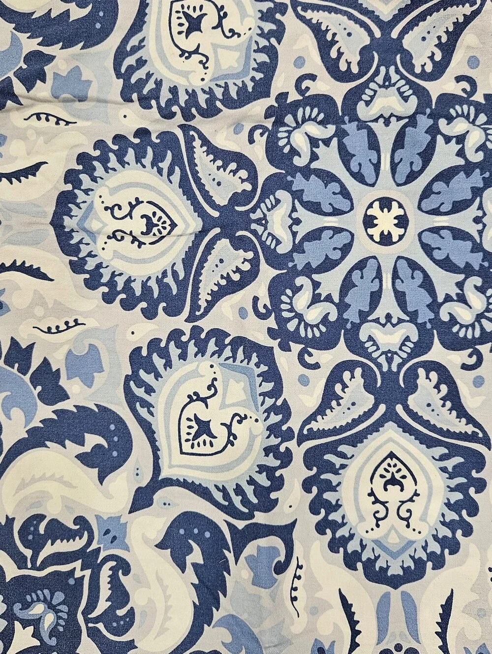 Ralph Lauren Porcelain Blue Medallion STD Pillow Shams Cotton Mandala Set of 2